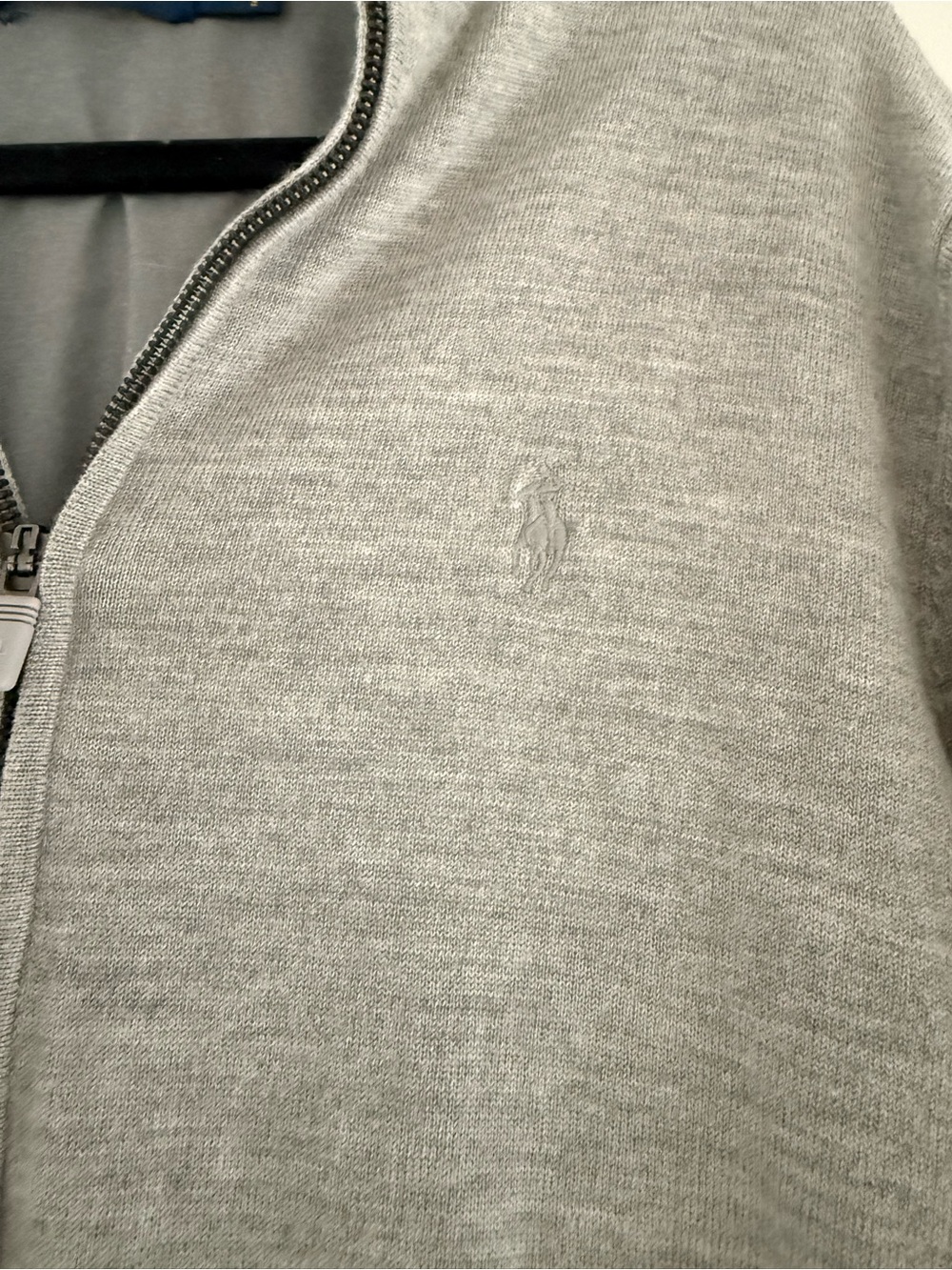 Polo Golf 100% Wool Tonal Grey Zip Up Jacket - Picture 3 of 5